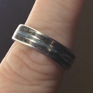 Turquouse Silver and Black Ring